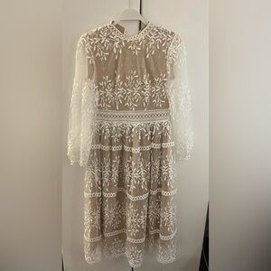 Ivy City Co Elegant Lace Floral Dress